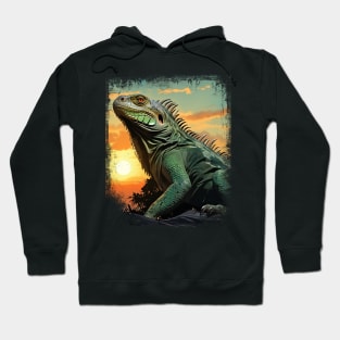 Iguana Sunset for Iguana Lover Hoodie